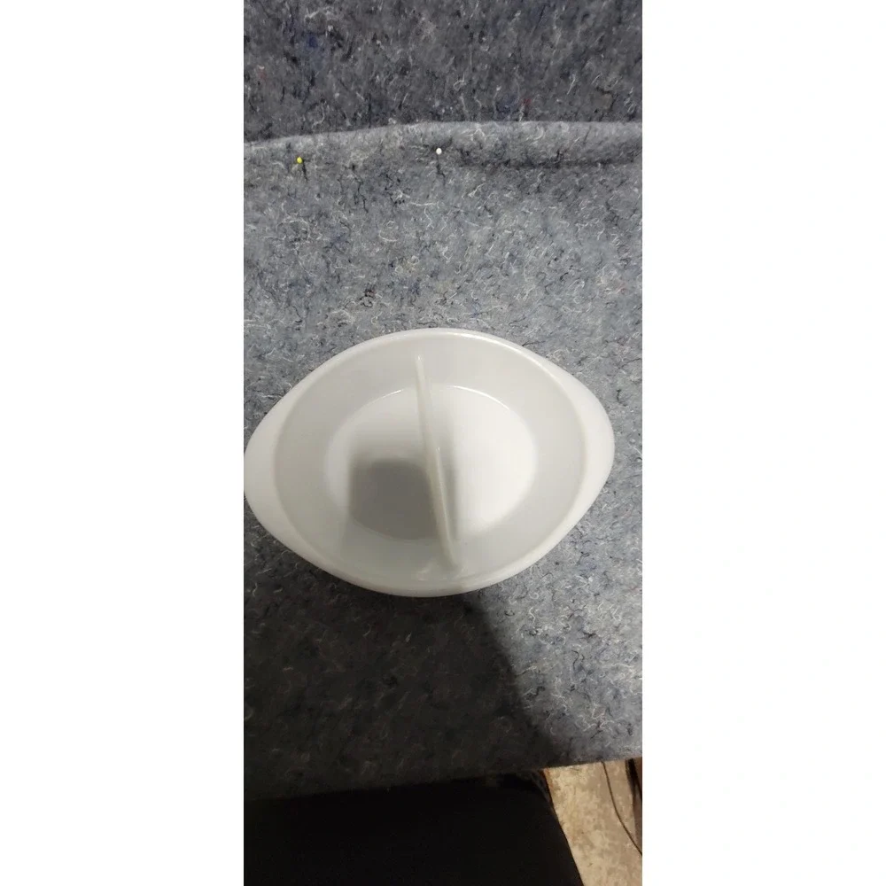 Glasbake Green‎ Daisy Divided Casserole Dish Oval Retro MCM J2352